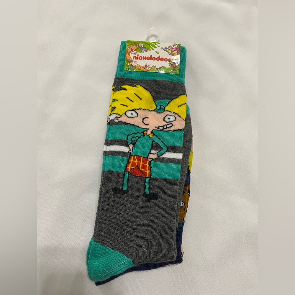 Nickelodeon Hey Arnold Socks 2 Pairs New